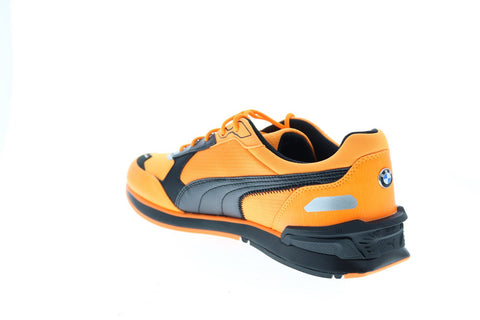 Puma BMW MMS Low Racer 30693901 Mens Orange Mesh Motorsport Sneakers Shoes