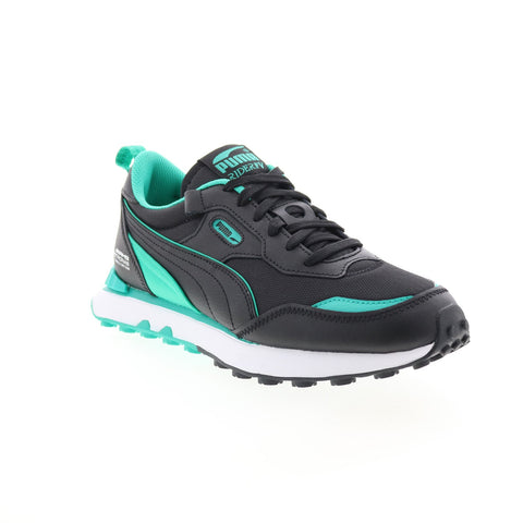 Puma Mapf1 Mercedes AMG Petronas Rider FV Mens Black Leather Sneakers Shoes