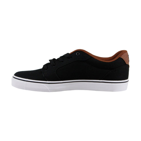 DC Anvil Tx 320040 Mens Black Canvas Low Top Lace Up Athletic Surf Skate Shoes