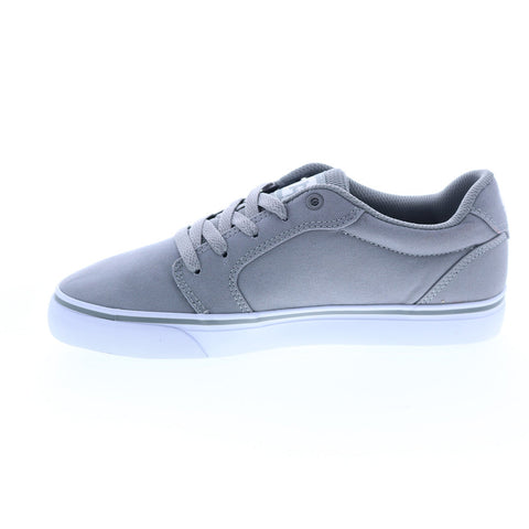 DC Anvil TX 320040-GK2 Mens Gray Canvas Skate Inspired Sneakers Shoes