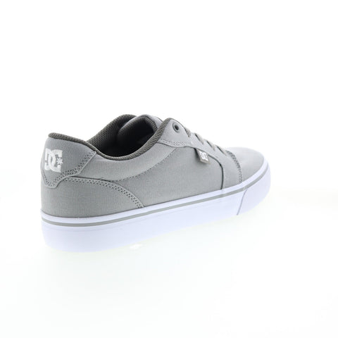 DC Anvil Tx 320040-GRW Mens Gray Canvas Skate Inspired Sneakers Shoes