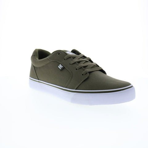 DC Anvil TX 320040-ONW Mens Green Canvas Lace Up Skate Sneakers Shoes