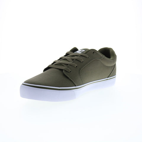 DC Anvil TX 320040-ONW Mens Green Canvas Lace Up Skate Sneakers Shoes