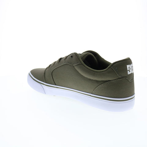DC Anvil TX 320040-ONW Mens Green Canvas Lace Up Skate Sneakers Shoes