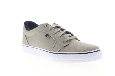 DC Anvil Tx 320040 Mens Gray Canvas Lace Up Skate Inspired Sneakers Shoes