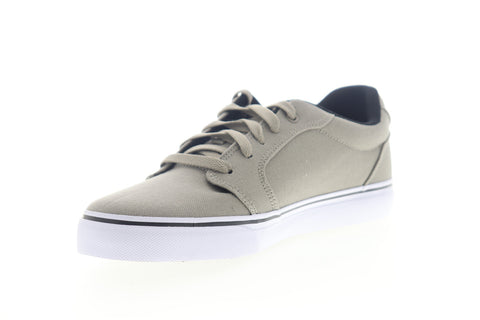 DC Anvil Tx 320040 Mens Gray Canvas Lace Up Skate Inspired Sneakers Shoes