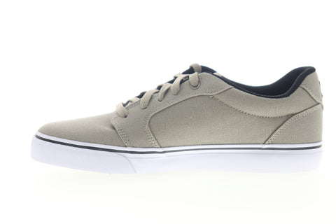 DC Anvil Tx 320040 Mens Gray Canvas Lace Up Skate Inspired Sneakers Shoes