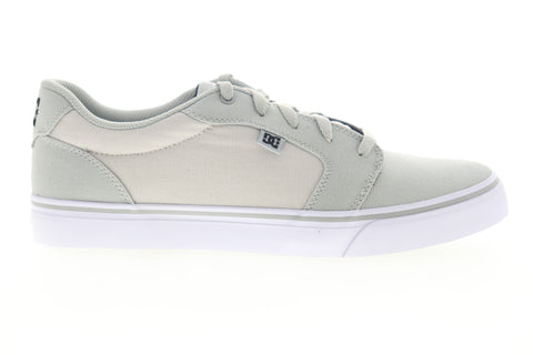 DC Anvil TX 320040 Mens Gray Canvas Lace Up Skate Sneakers Shoes