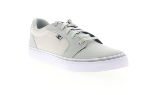 DC Anvil TX 320040 Mens Gray Canvas Lace Up Skate Sneakers Shoes