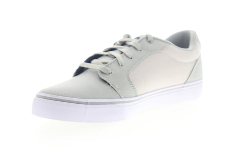 DC Anvil TX 320040 Mens Gray Canvas Lace Up Skate Sneakers Shoes