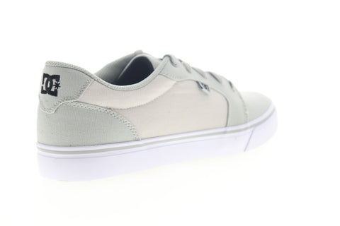 DC Anvil TX 320040 Mens Gray Canvas Lace Up Skate Sneakers Shoes