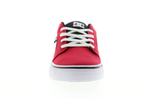 DC Anvil TX 320040 Mens Red Canvas Low Top Lace Up Skate Sneakers Shoes