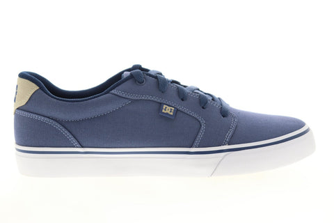 DC Anvil TX 320040 Mens Blue Canvas Lace Up Athletic Skate Shoes