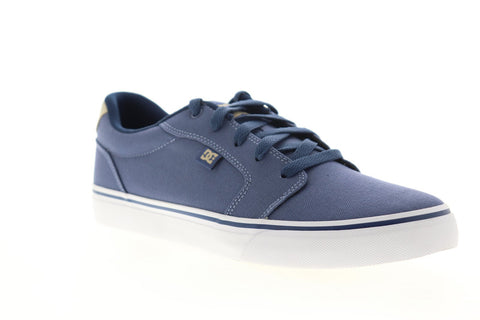 DC Anvil TX 320040 Mens Blue Canvas Lace Up Athletic Skate Shoes