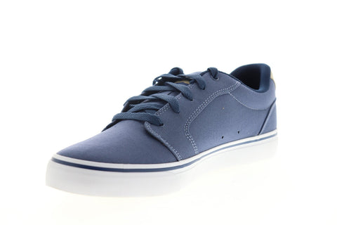 DC Anvil TX 320040 Mens Blue Canvas Lace Up Athletic Skate Shoes