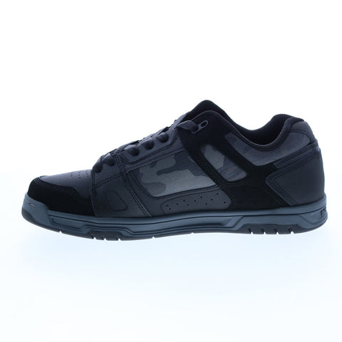 DC Stag 320188-0CP Mens Black Leather Lace Up Skate Inspired Sneakers Shoes