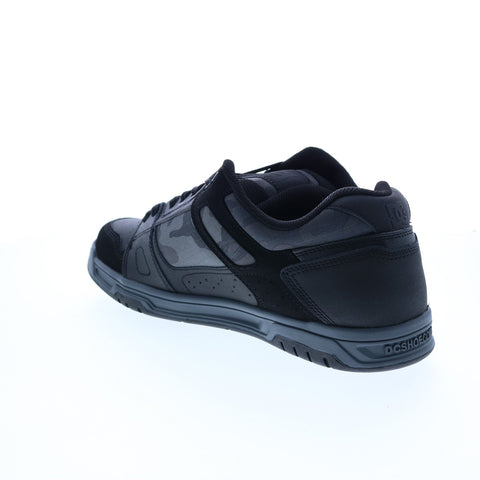 DC Stag 320188-0CP Mens Black Leather Lace Up Skate Inspired Sneakers Shoes