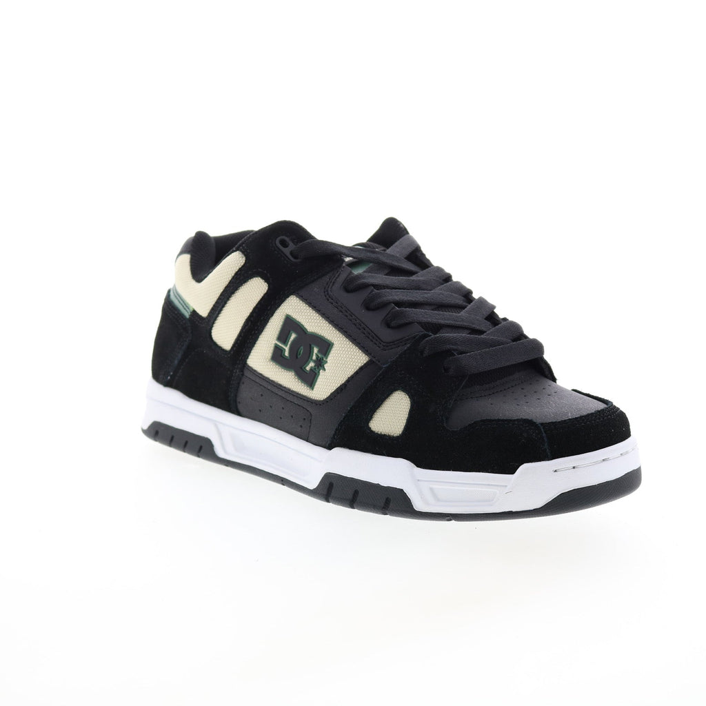 DC Stag 320188-TG2 Mens Black Suede Lace Up Skate Inspired Sneakers Sh ...