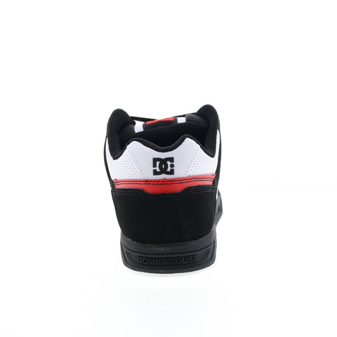 DC Stag 320188-WBD Mens Black Leather Lace Up Skate Inspired Sneakers Shoes