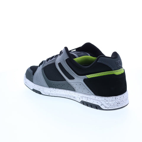 DC Stag 320188-XKSG Mens Black Leather Lace Up Skate Inspired Sneakers Shoes