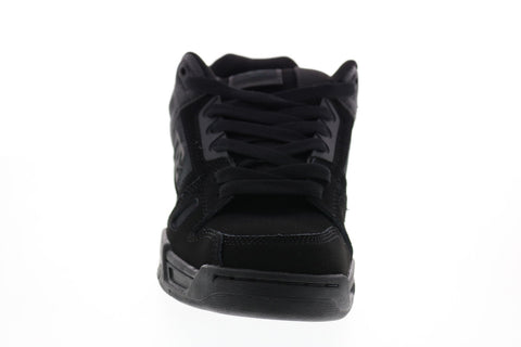 DC Stag 320188 Mens Black Leather Athletic Lace Up Skate Shoes