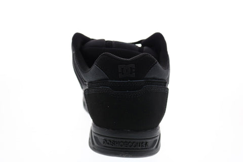 DC Stag 320188 Mens Black Leather Athletic Lace Up Skate Shoes