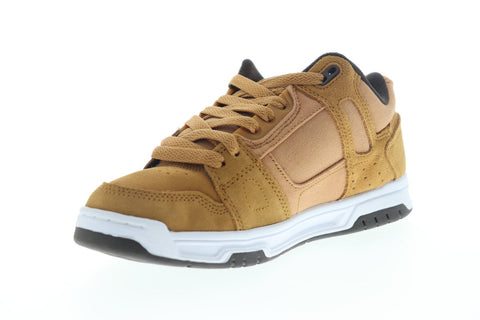 DC Stag 320188 Mens Brown Suede Nubuck Lace Up Athletic Skate Shoes