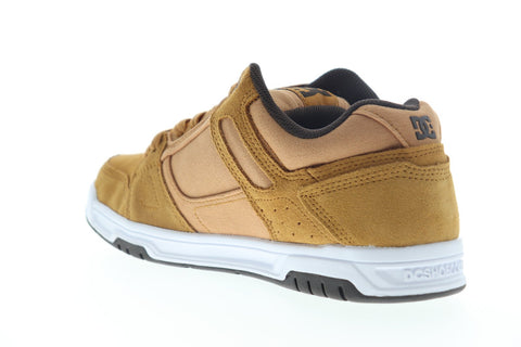 DC Stag 320188 Mens Brown Suede Nubuck Lace Up Athletic Skate Shoes