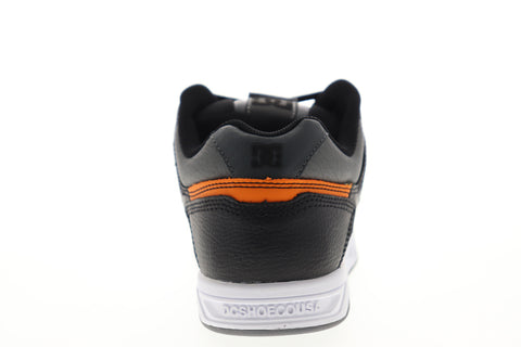 DC Stag 320188 Mens Gray Leather Low Top Lace Up Skate Sneakers Shoes