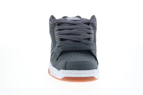 DC Stag 320188 Mens Gray Leather Lace Up Skate Inspired Sneakers Shoes