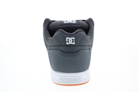 DC Stag 320188 Mens Gray Leather Lace Up Skate Inspired Sneakers Shoes