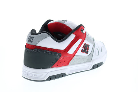 DC Stag 320188 Mens White Leather Lace Up Skate Inspired Sneakers Shoes