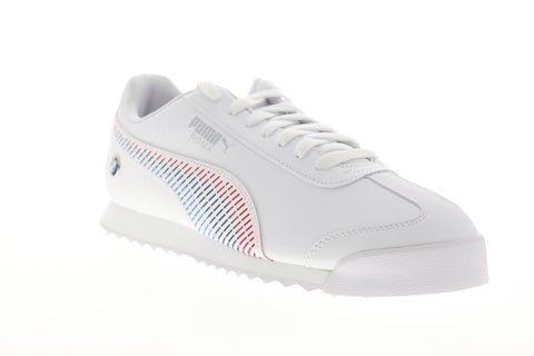 Puma BMW MMS Roma 33992902 Mens White Lace Up Motorsport Sneakers Shoes