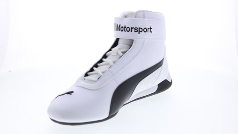 Puma BMW MMS R-Cat Mid Mens White Motorsport Inspired Sneakers Shoes