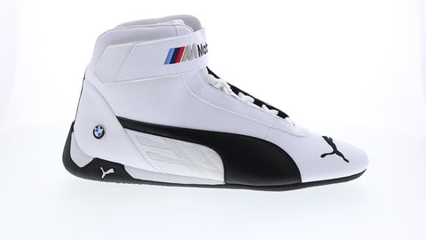 Puma BMW MMS R-Cat Mid Mens White Motorsport Inspired Sneakers Shoes