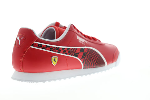 Puma Scuderia Ferrari Roma 33994003 Mens Red Leather Motorsport Sneakers Shoes
