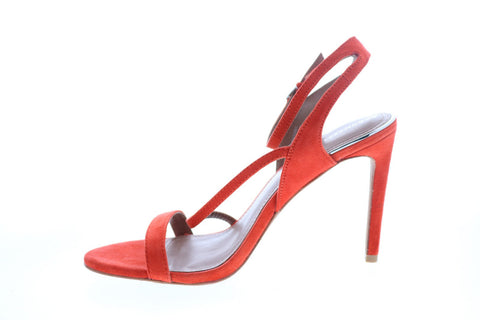 BCBG Max Azria Amilia Kidsuede 34AZ001-GND Womens Orange Strap Heels Shoes