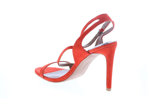 BCBG Max Azria Amilia Kidsuede 34AZ001-GND Womens Orange Strap Heels Shoes
