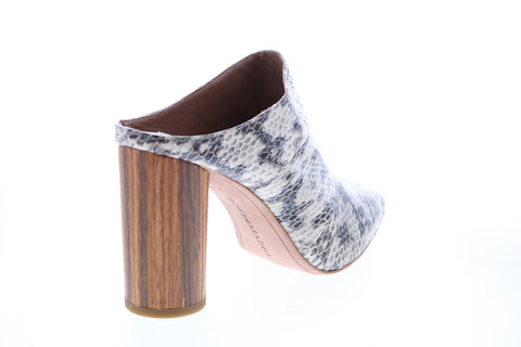 BCBG Max Azria Antonia Snake Womens Beige Mules Heels Shoes
