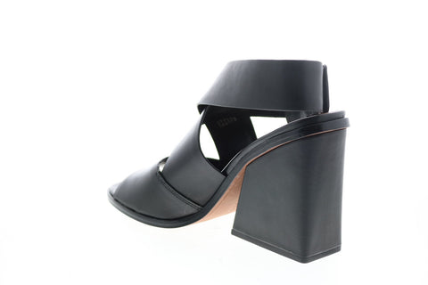 BCBG Max Azria Sara Dress Calf Leather Womens Black Strap Heels Shoes