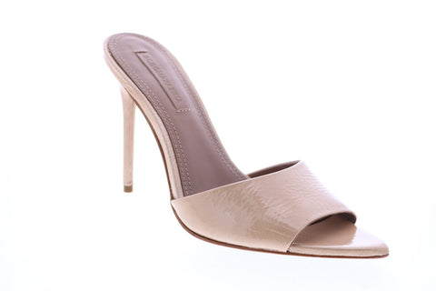 BCBG Max Azria Dana Crinkle Patent Womens Beige Pumps Heels Shoes