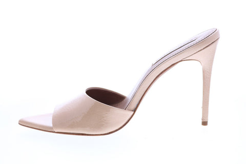 BCBG Max Azria Dana Crinkle Patent Womens Beige Pumps Heels Shoes