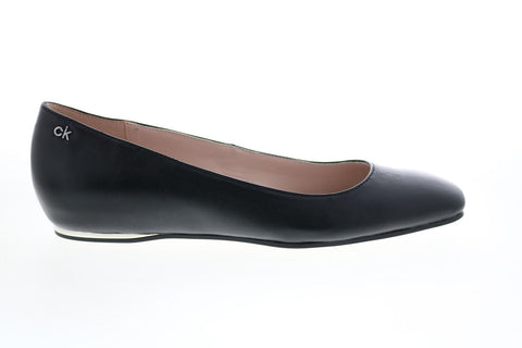 Calvin Klein Heidy Nappa 34E7873-BLK Womens Black Leather Ballet Flats Shoes