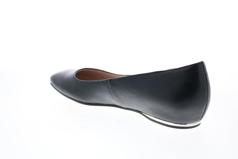 Calvin Klein Heidy Nappa 34E7873-BLK Womens Black Leather Ballet Flats Shoes