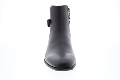 Calvin Klein Lorenzo Tumbled Leather Calf Suede Mens Brown Casual Dress Boots