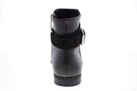 Calvin Klein Lorenzo Tumbled Leather Calf Suede Mens Brown Casual Dress Boots