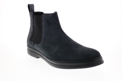 Calvin Klein Rixley Calf Suede Nappa Calf Leather Mens Grey Chelsea Boots