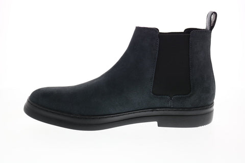 Calvin Klein Rixley Calf Suede Nappa Calf Leather Mens Grey Chelsea Boots
