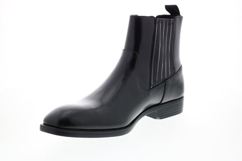 Calvin Klein Cliff Box Leather 34F0967-BLK Mens Black Slip On Chelsea Boots