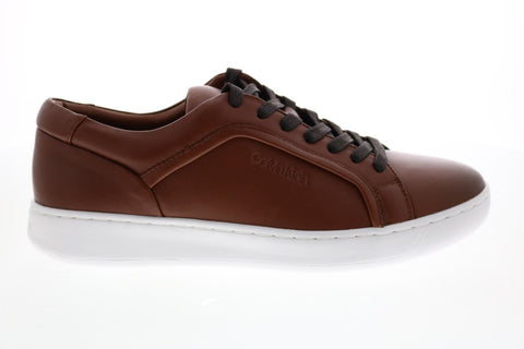 Calvin Klein Fasano Soft Leather 34F1142-TAN Mens Brown Designer Sneakers Shoes